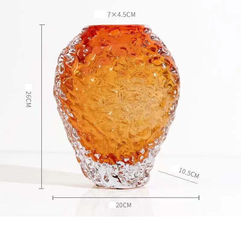 Modern Glass Vase for Flowers and Decor