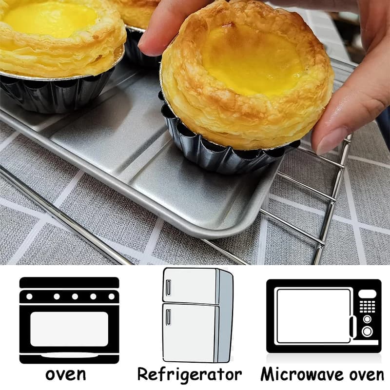 Mini Tart Pan Carbon Steel Non-Stick Fluted