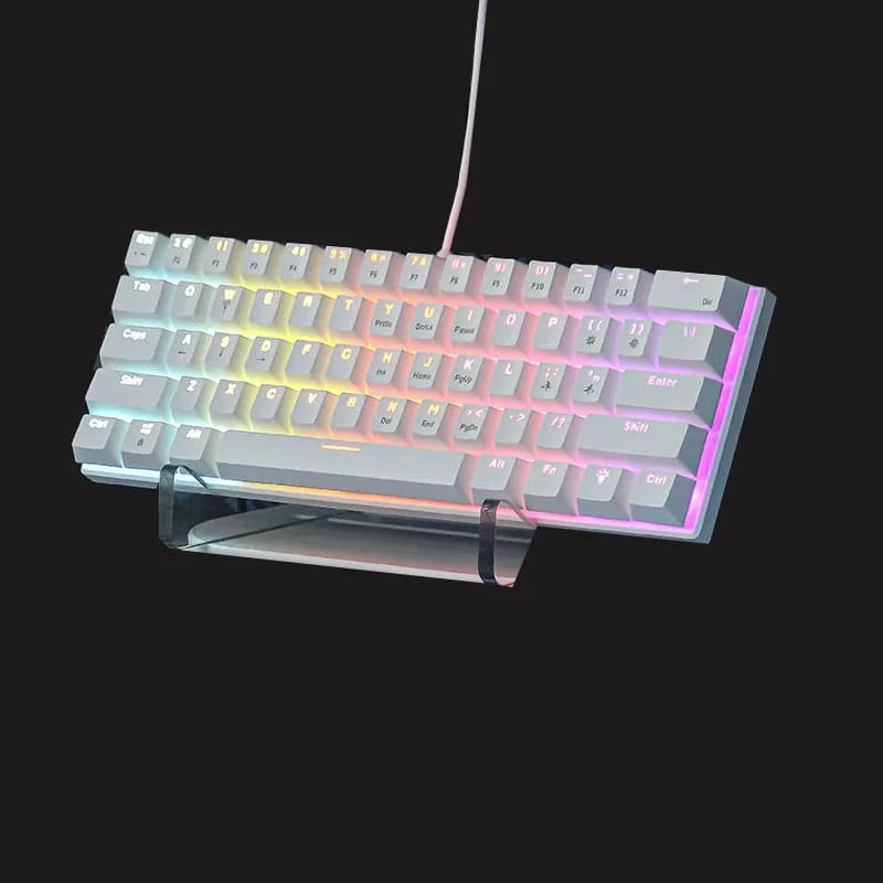 Teclado Mecánico 60% Gaming Keyboard Gamer Mechanical Keyboards PC Teclados Laptop Oficina Mini Key Board Klavye Teclas White