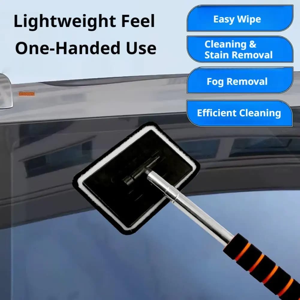 Automobile Windshield Cleaning Tools  Water Scraping Telescopic Handle Window Glass Wiper Auto Cleaning Cloth Brush