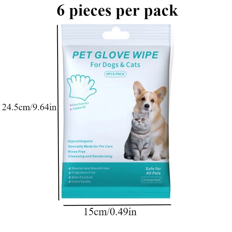Disposable Pet Cleaning Gloves for Cats and Dogs