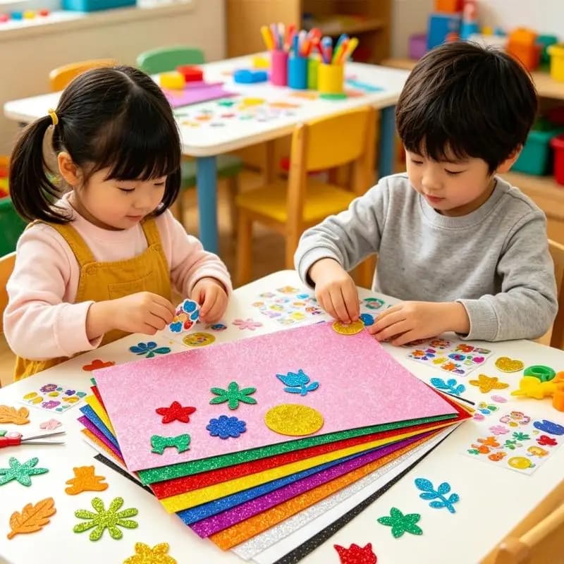 Glitter Foam Paper Sheets for Kids Crafts