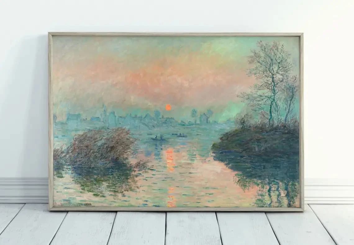 Modern Abstract Landscape Canvas Wall Art Print