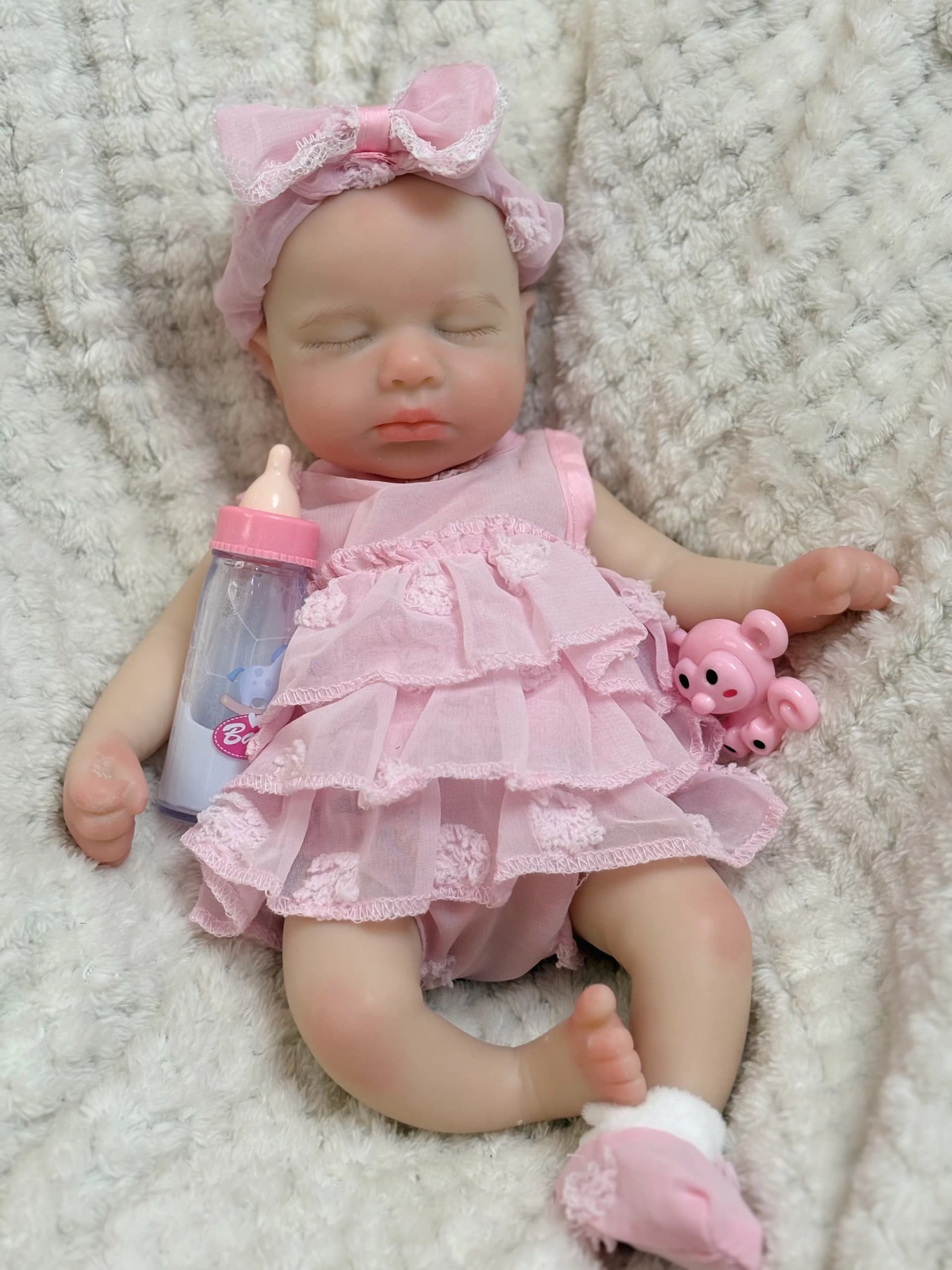 Loulou Reborn Baby Doll Full Body Soft Silicone