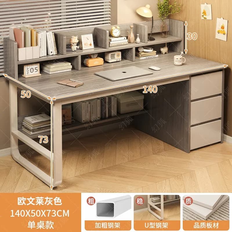 White Drawer Office Desk Fancy Organizer Ergonomic Computer Vanity Office Desk Study Sedentary Biurka Komputerowe Furnitures