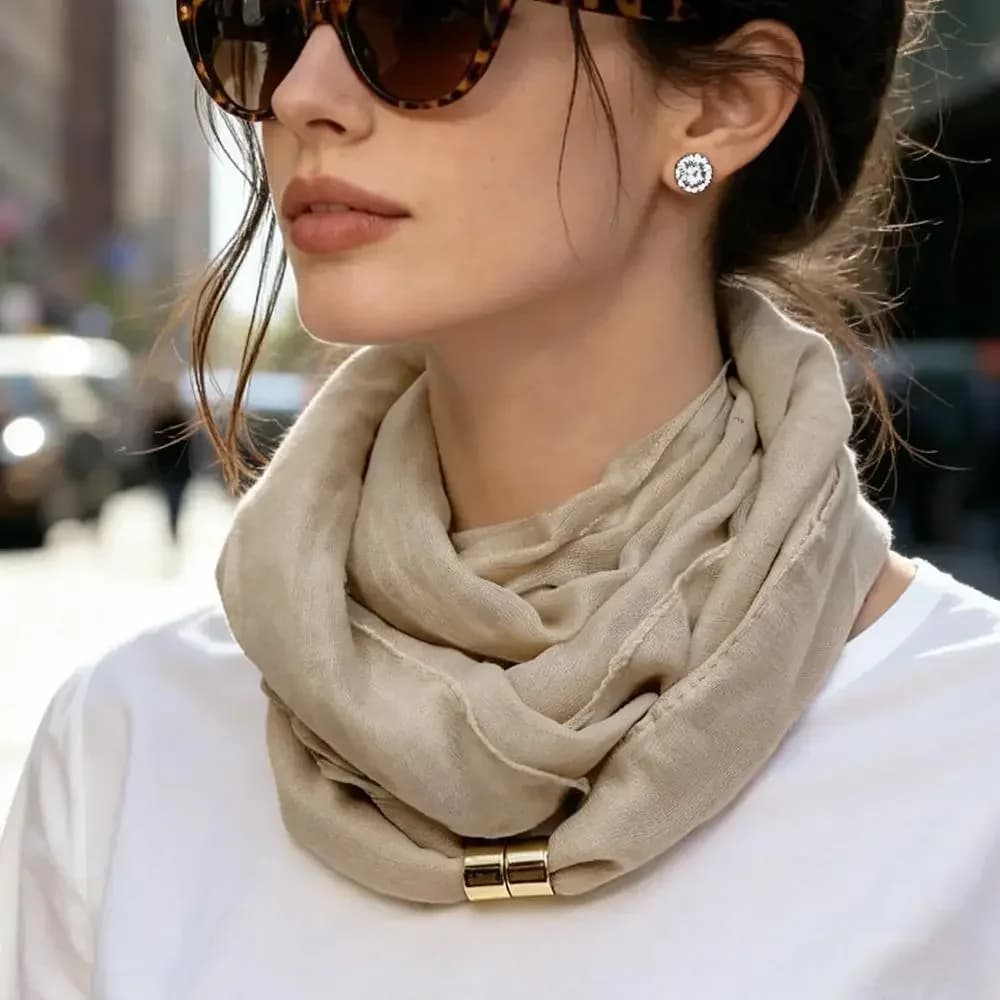 Lightweight Magnetic Clasp Neck Scarf