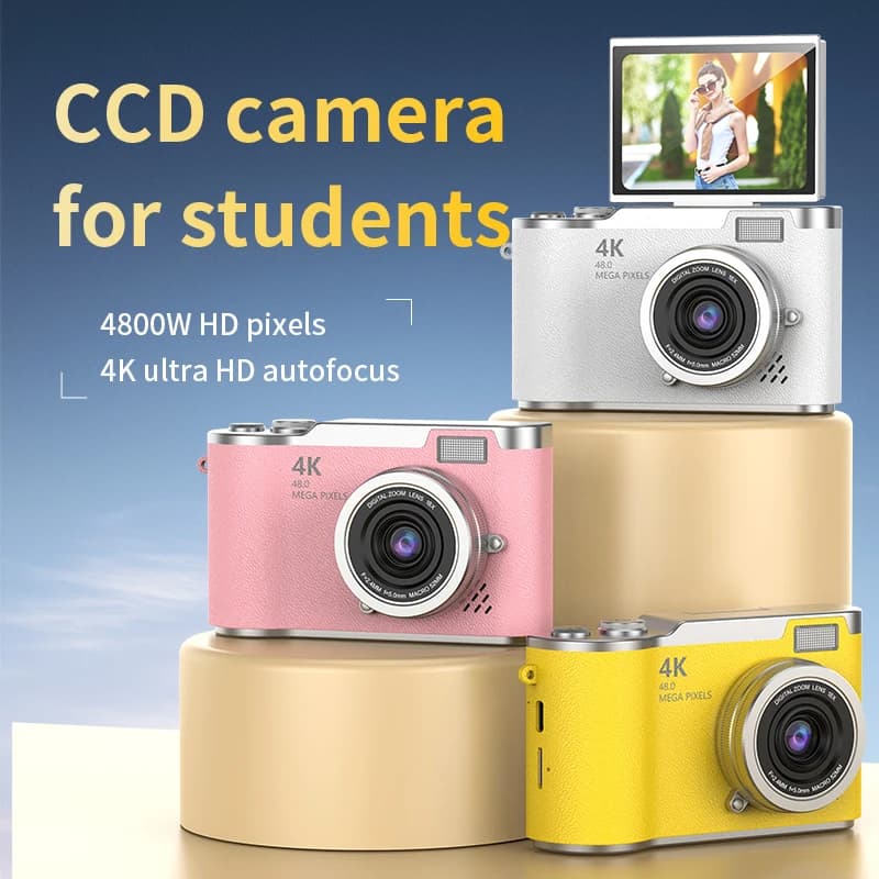 4K Digital Camera with 48MP and Flip Screen