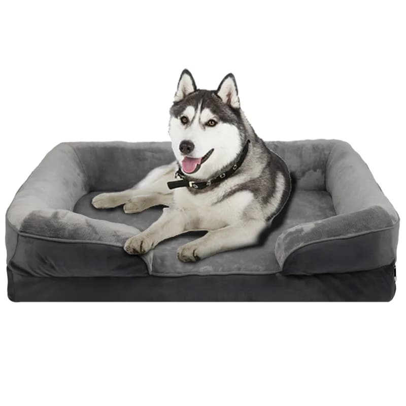 Large Orthopedic Dog Bed with Bolsters