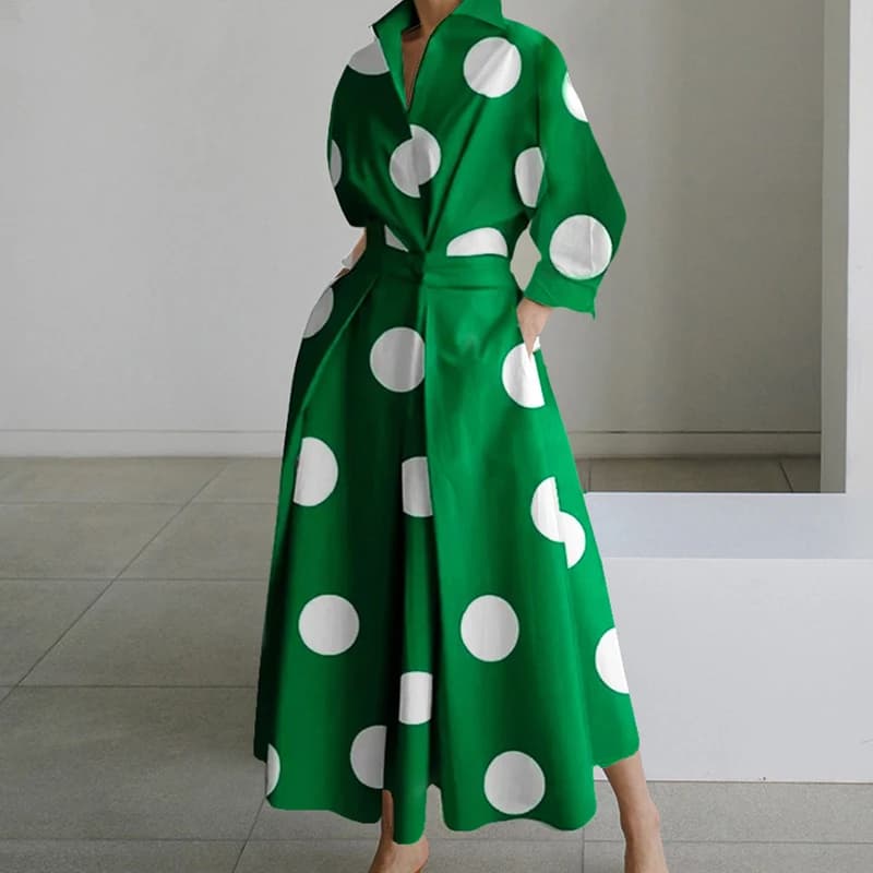 Women's Spring Long Sleeve Print Dress