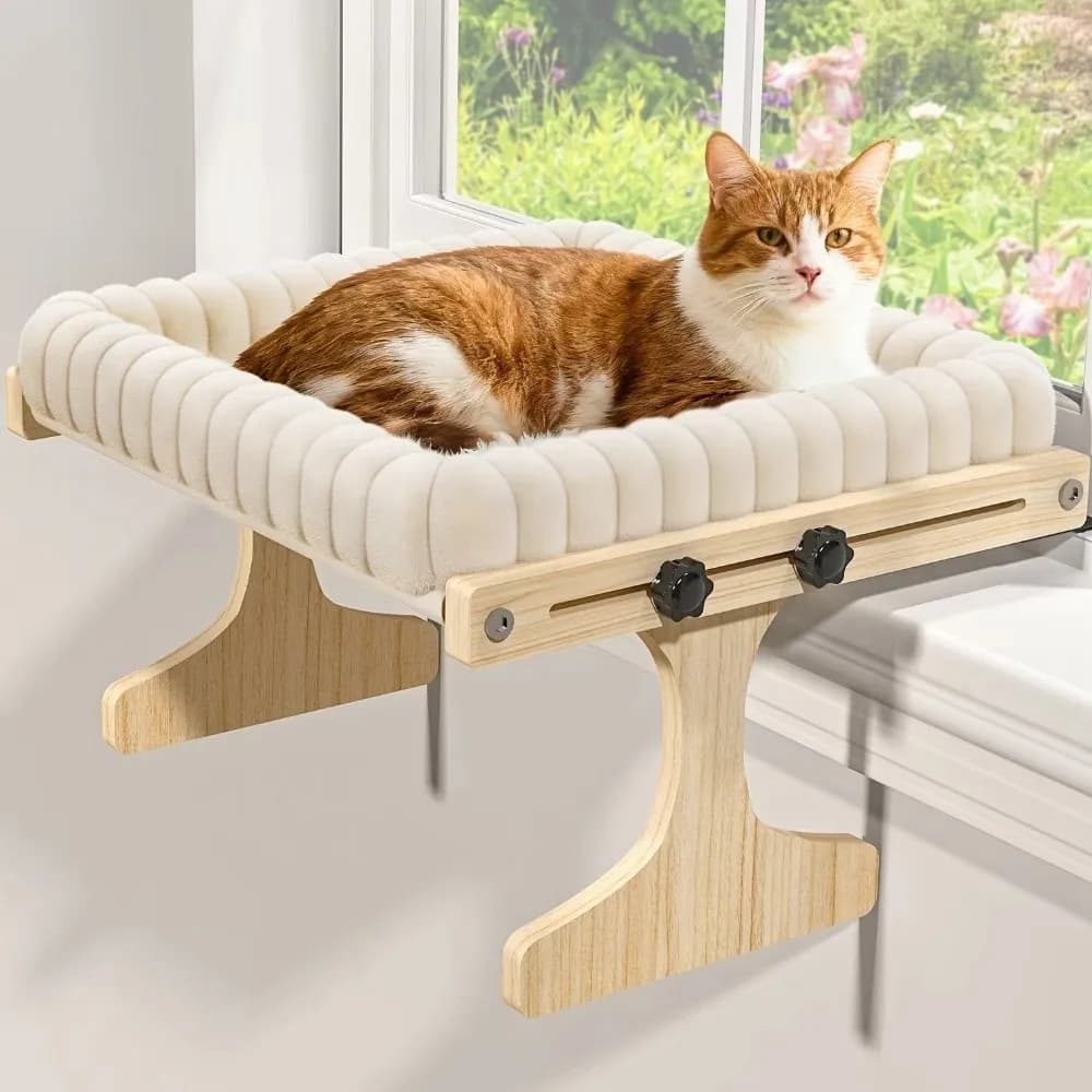Adjustable Wooden Cat Window Perch