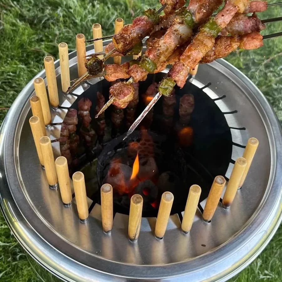 Portable Charcoal Hanging Grill Stainless Steel