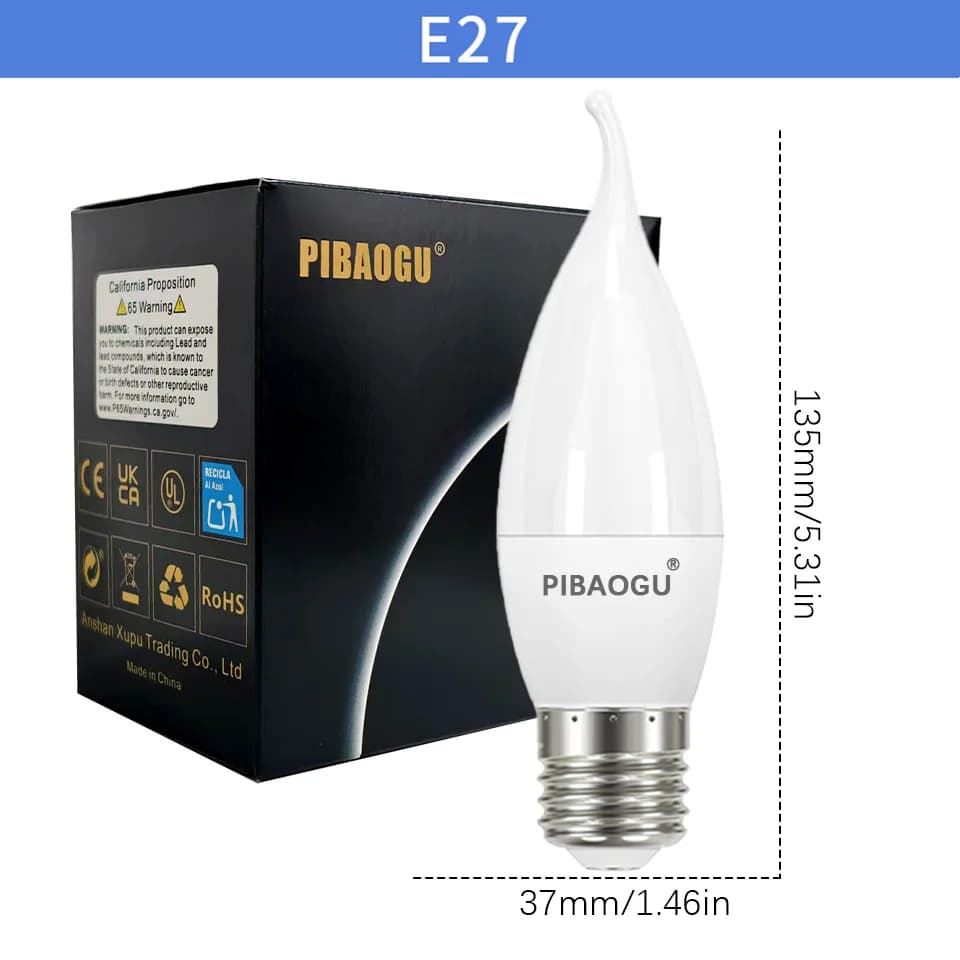 LED Candle Bulbs Lights AC85-265V E14 E27 9W 12W 15W Candle Bulbs Ceiling Lights Home Decoration Led Lights For Home Living Room