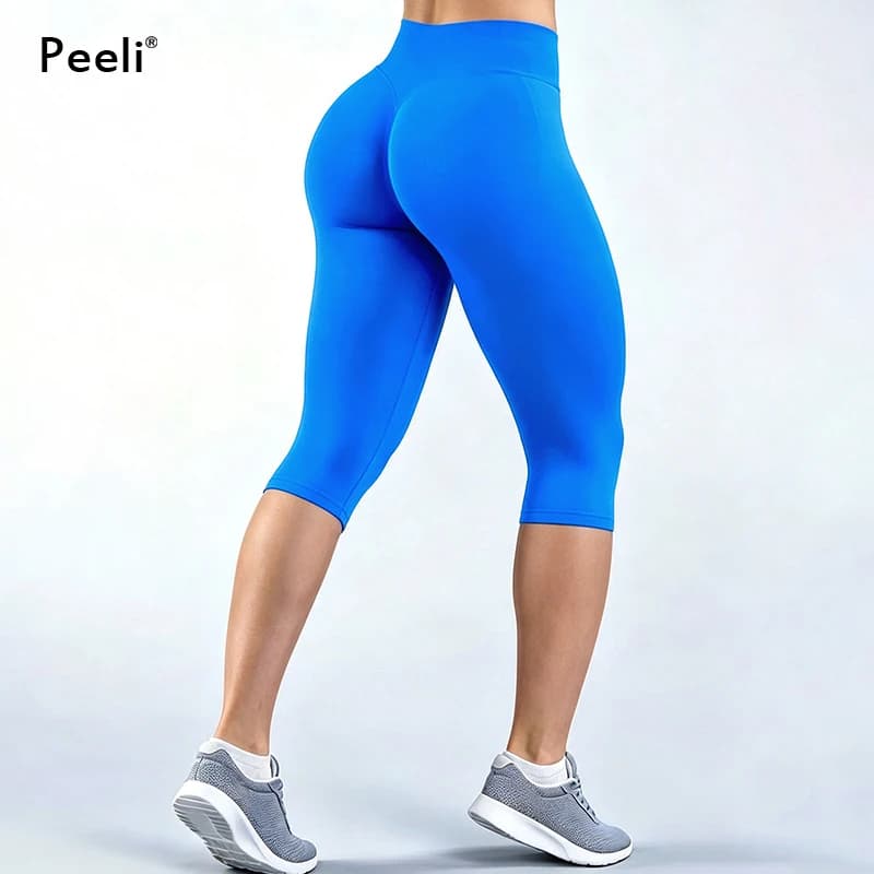 Seamless Scrunch Butt Yoga Capri Leggings