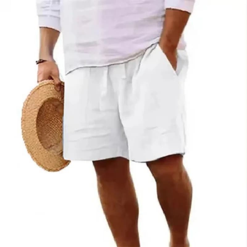 Men's Cotton Linen Capri Shorts