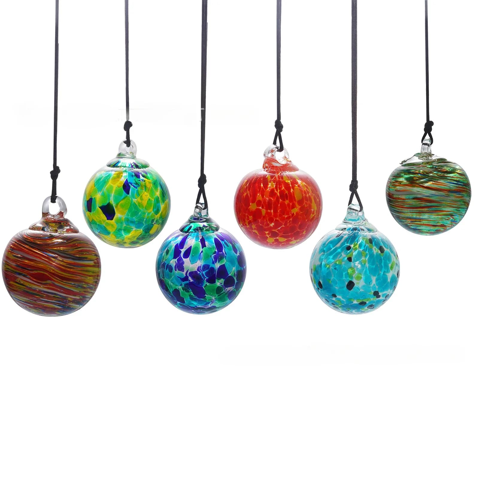 Hand-Blown Glass Hanging Ball Ornament