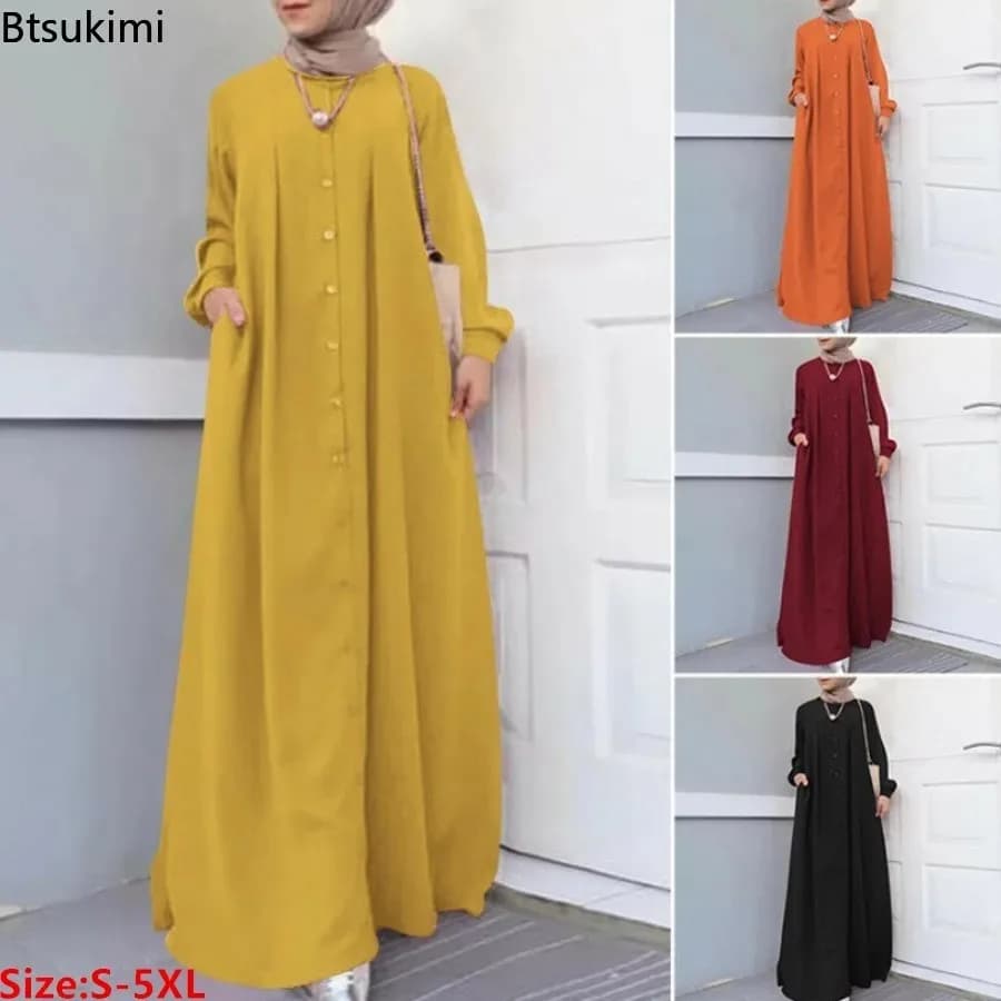 Muslim Maxi Long Sleeve Dress