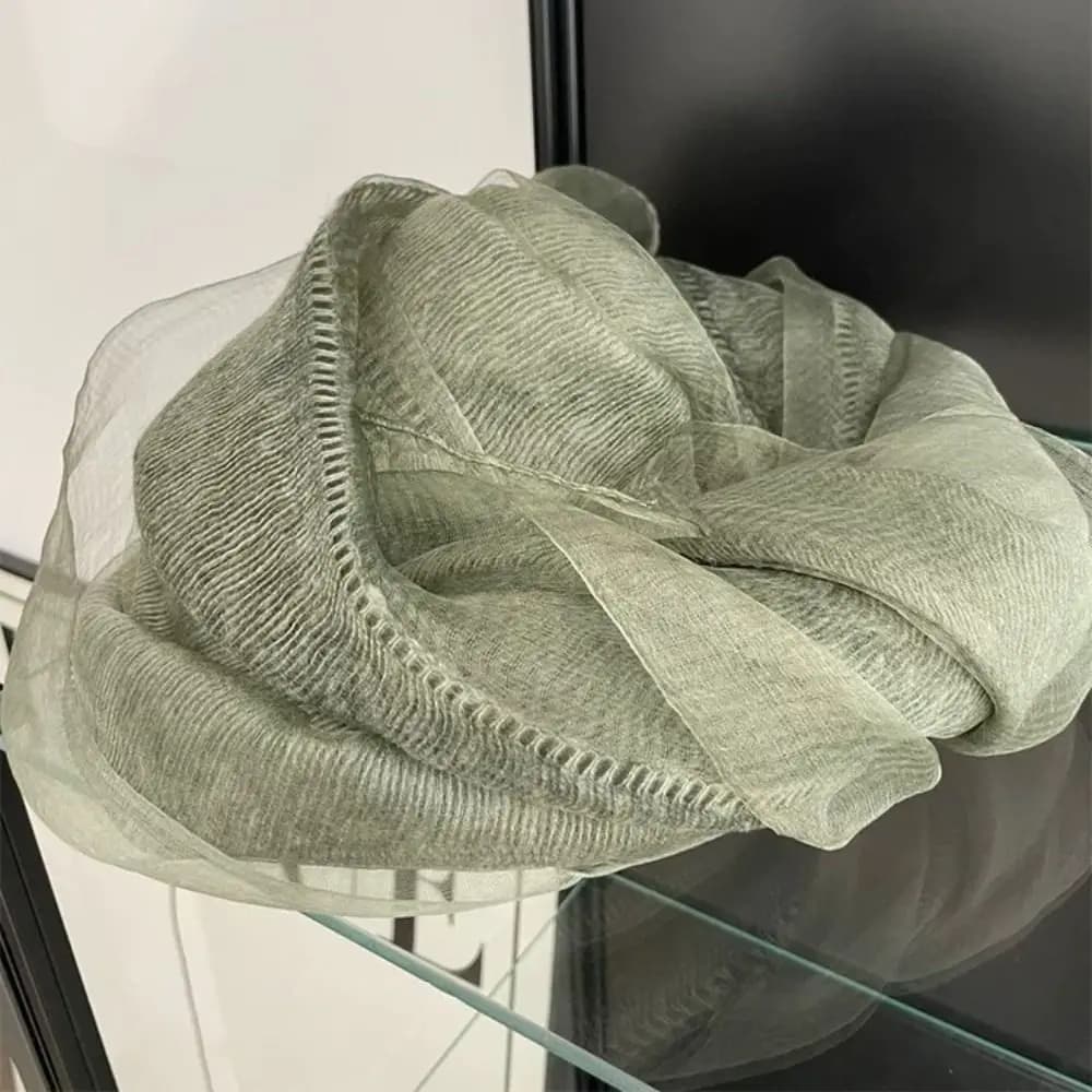Mulberry Silk Blend Double Layer Scarf