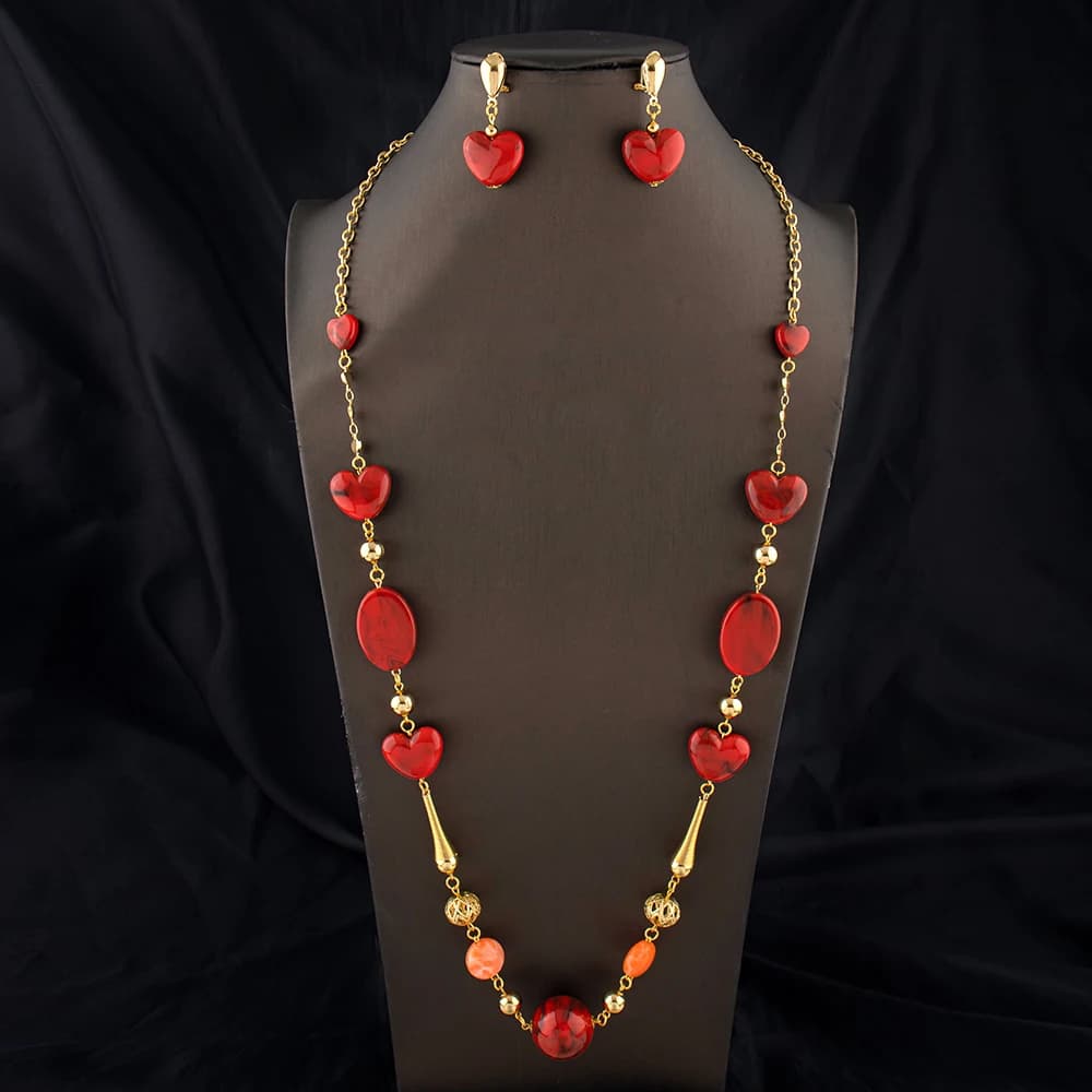 Jewelry and Accessory Sets Elegant Women's Set Brazilian Jewelry Set High Quality Agate Jewelry Gifts for Nigerian African Women