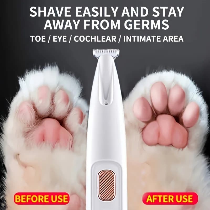 Pet Grooming Kit with Cordless Trimmer and LED Light