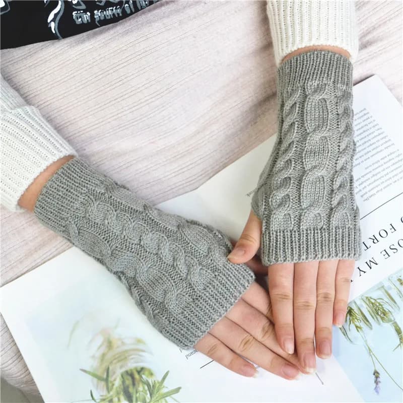 Women's Fingerless Hand Warmer Gloves