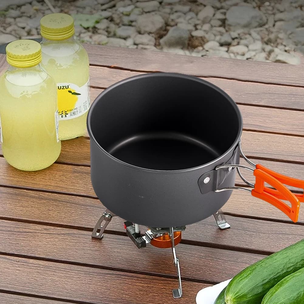 Camping Cookware Set with Folding Pot