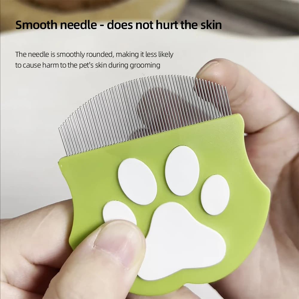 Pet Grooming Comb with Curved Design