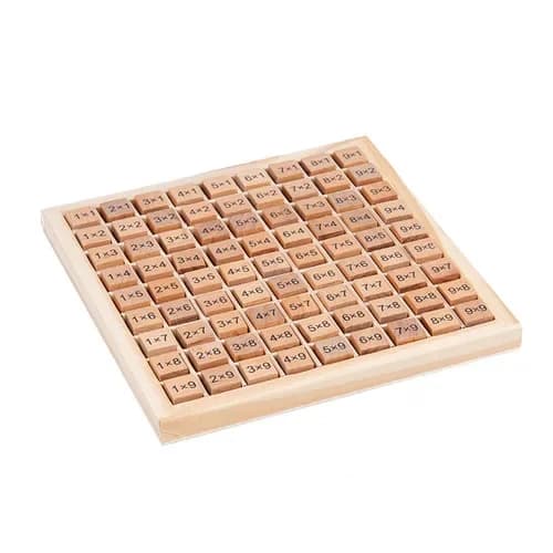Wooden Multiplication Table Math Learning Toy