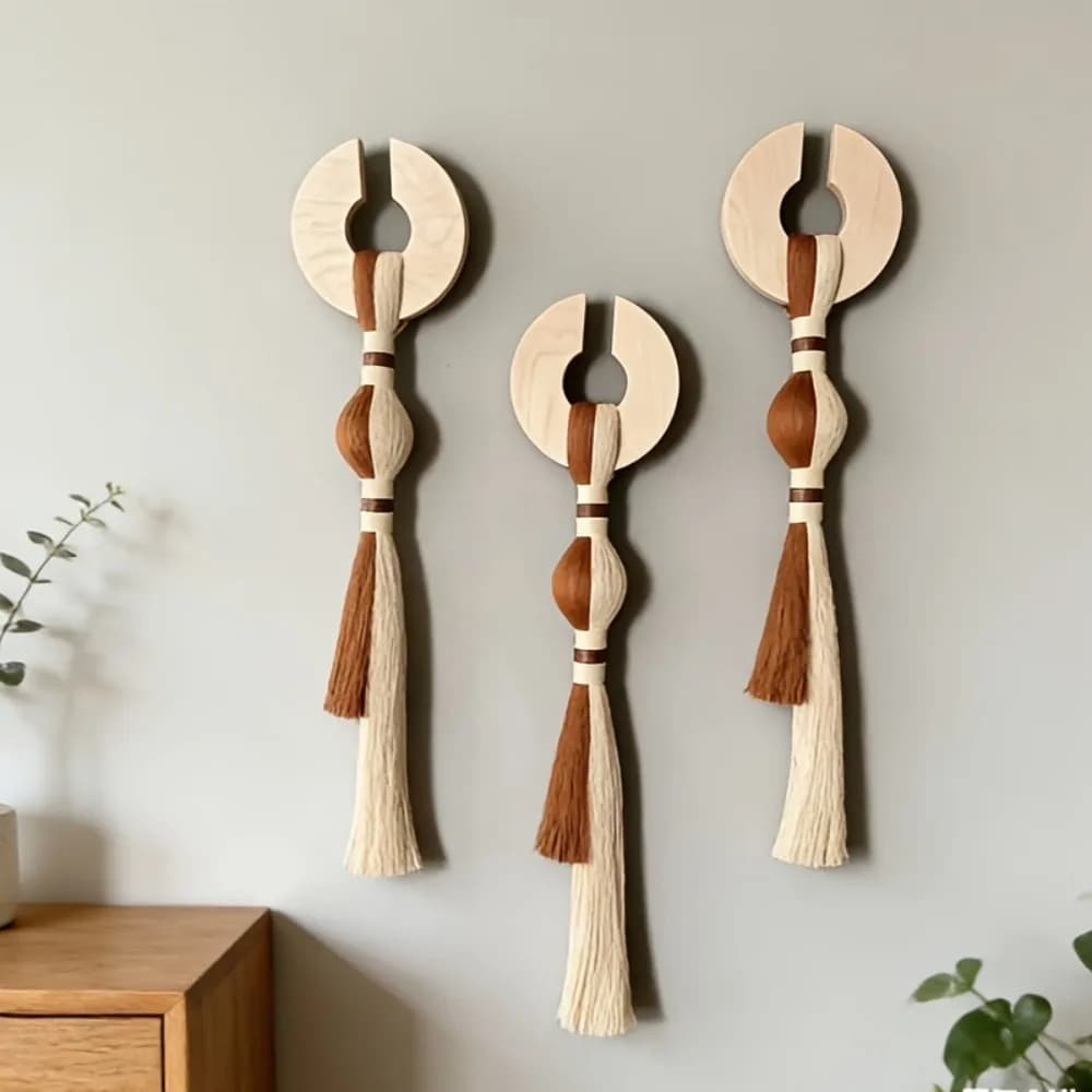 Scandinavian Style Wall Mounted Fiber Artwork