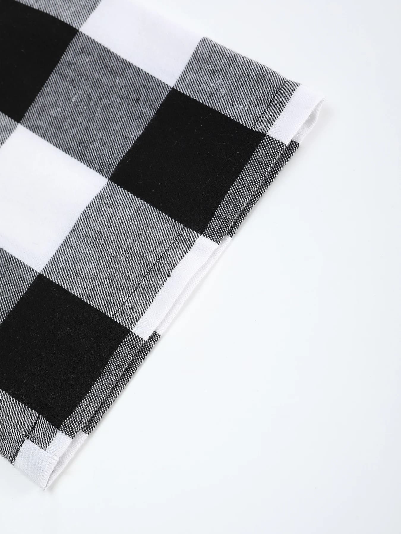 Men's Plaid Elastic Waist Casual Pants