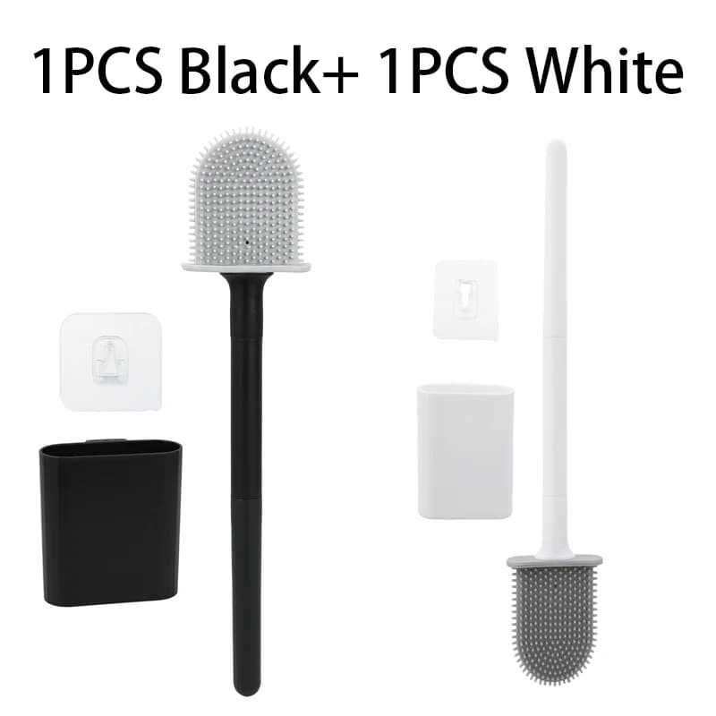 Deep-Cleaning Silicone Toilet Bowl Brush