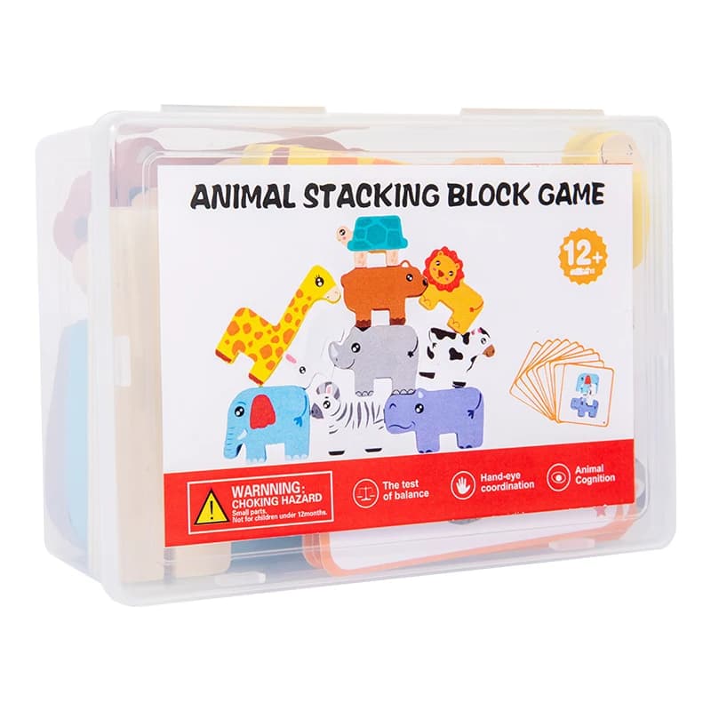 Wooden Animal Stacking Block Balance Puzzle Toy