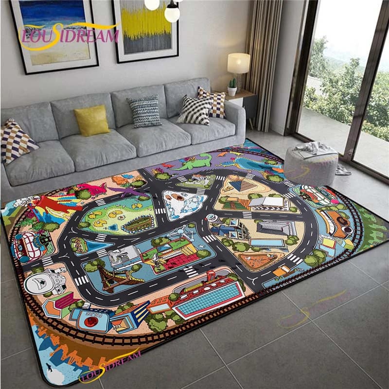 Road Traffic Non-Slip Area Rug