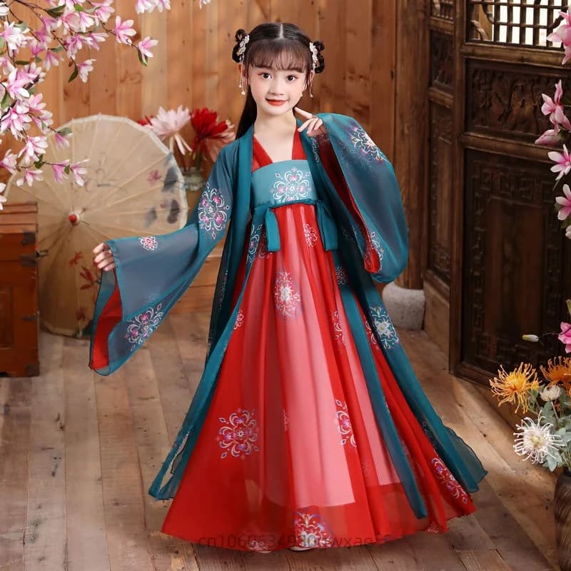 Girls Traditional Chinese Hanfu Dress
