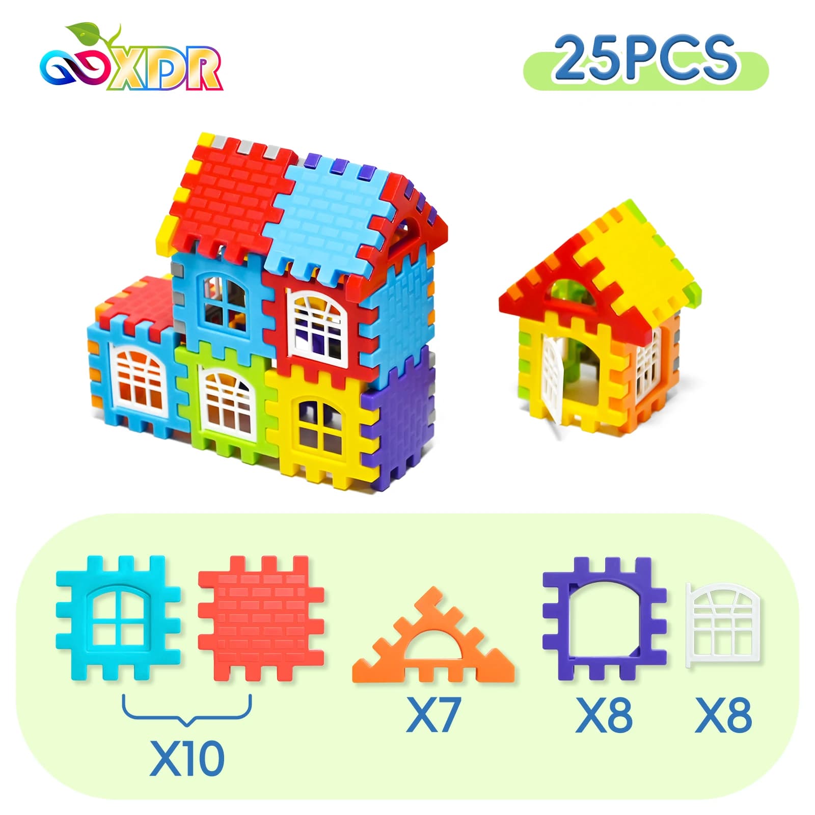 Colorful Building Block House Construction Set