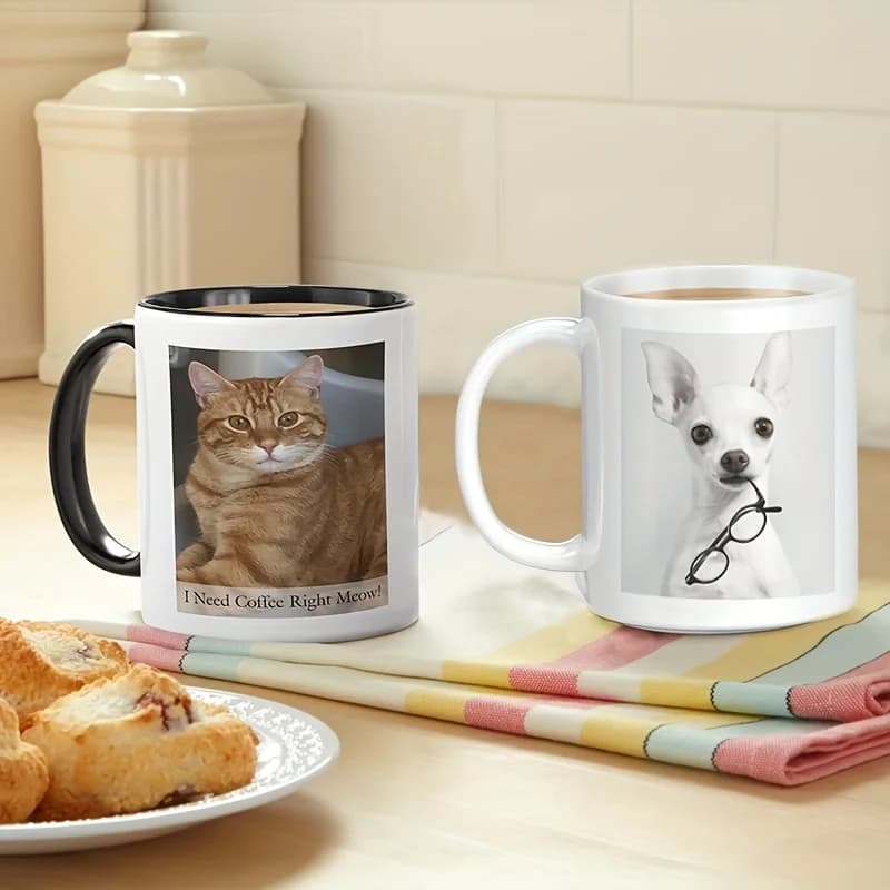 Custom Photo & Text/Logo Mug - 11oz Coffee Cup with Your Own Picture & Textcustom Gifts for Men Women High Quality Water Cup