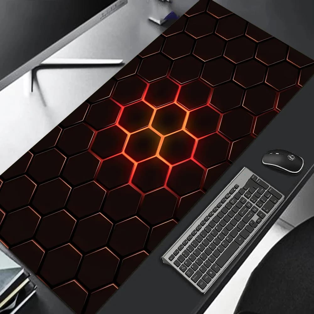 Large Gaming Mouse Pad 90x40 Red Blue Gradient
