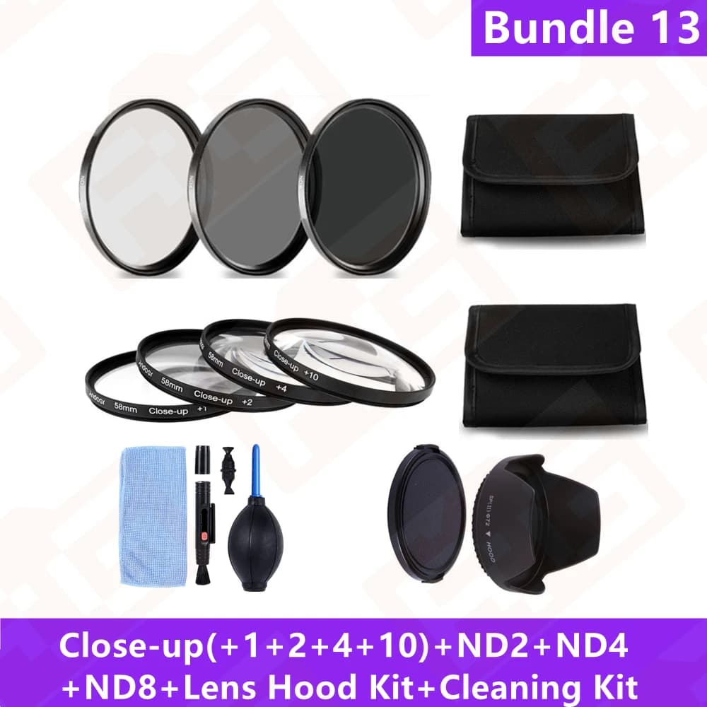 Camera Lens Filter Kit with ND and Macro Lenses