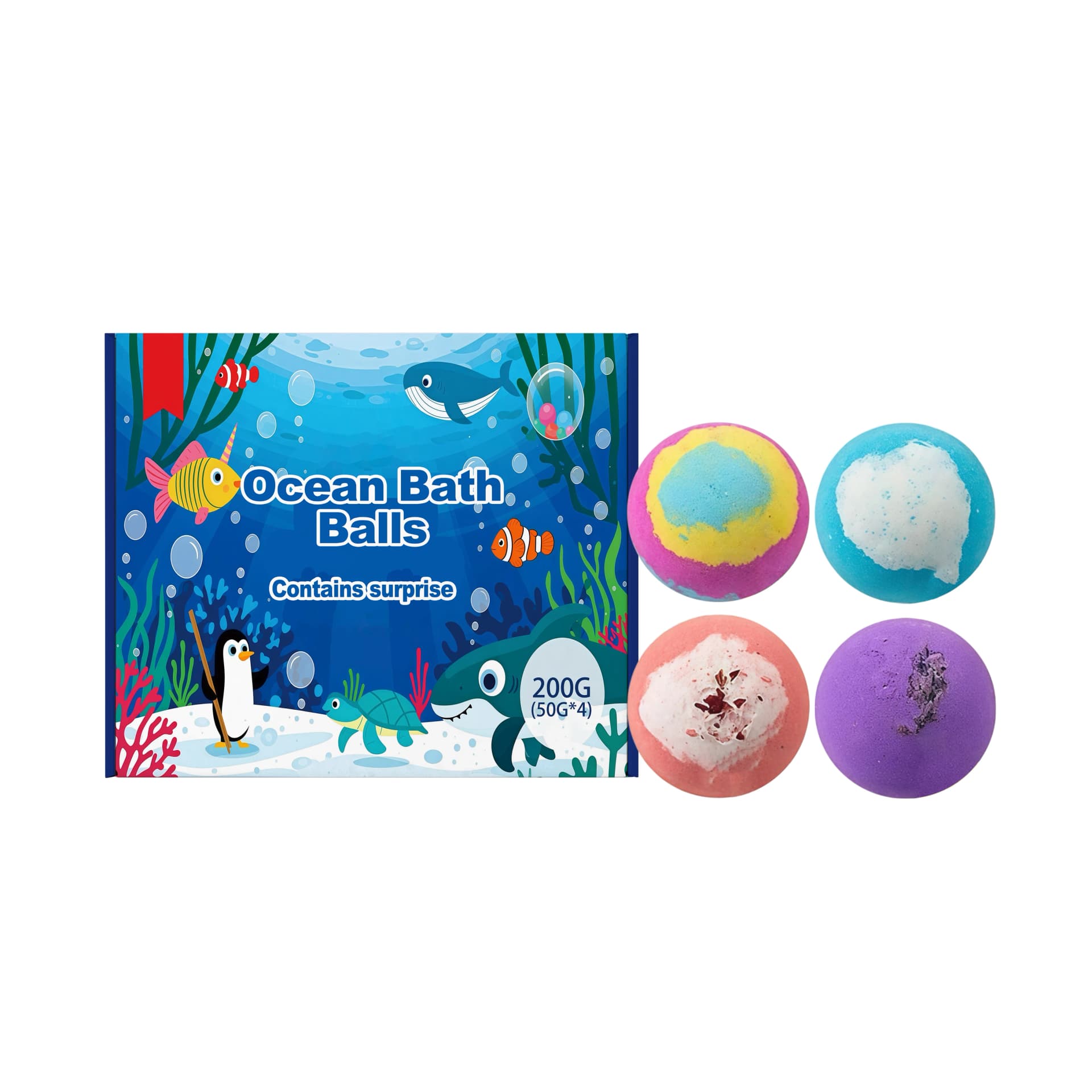 Bath Bombs Set with Surprise Toys Inside