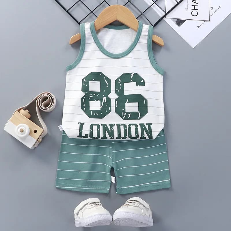 Children's Cotton Vest and Shorts Set
