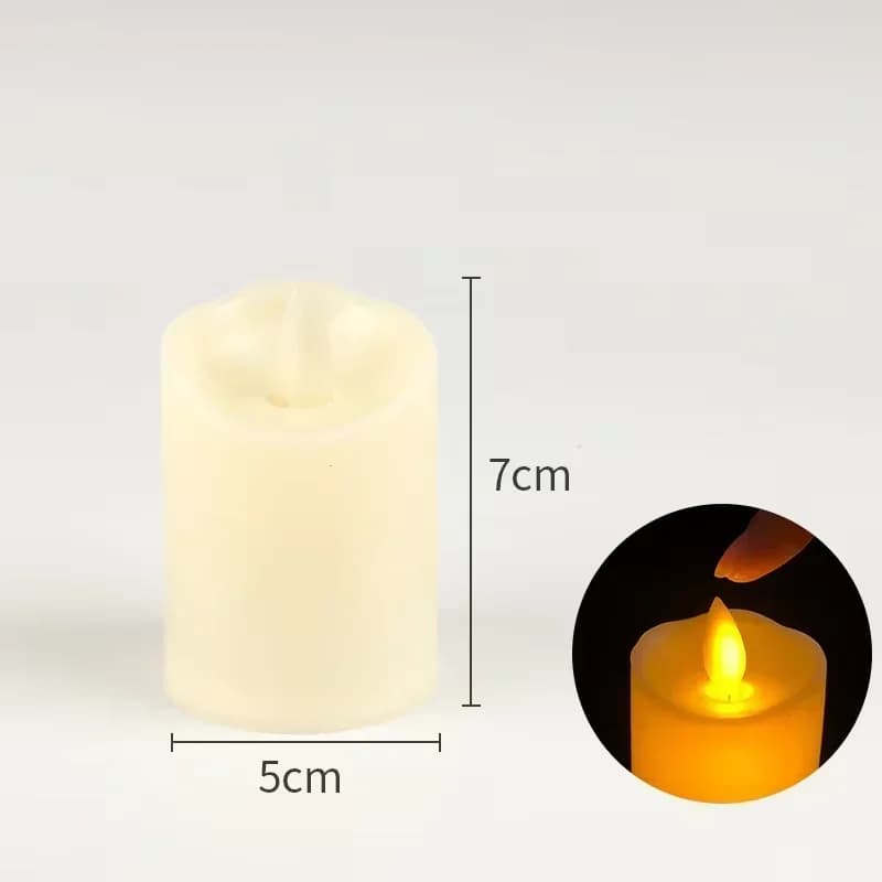 LED Candle with Battery Tealights 2024 Christmas Flickering Candles Flameless Wedding Home Christmas Decor Candle Warm Light