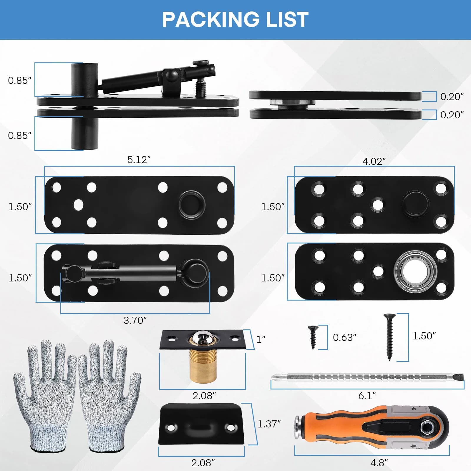 Heavy Duty Hidden Door Hinge 360 Degree Pivot