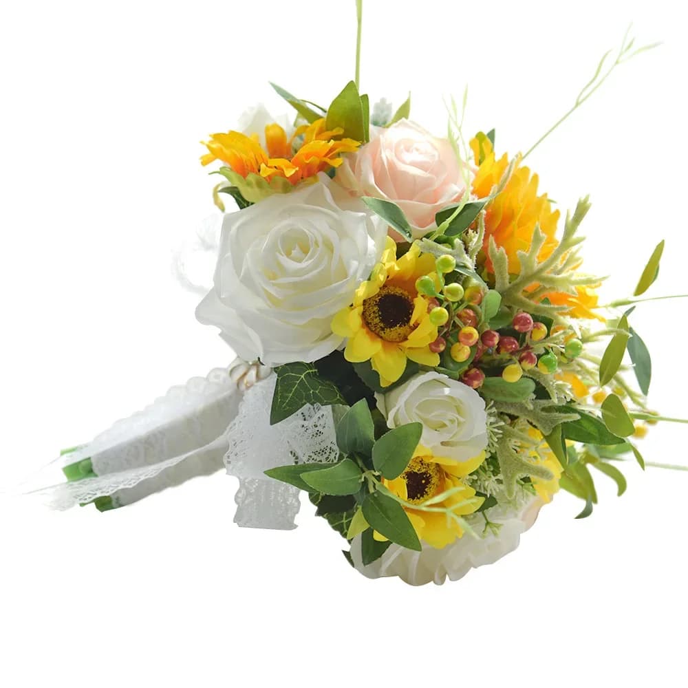 Sunflower Rose Bridal Bouquet