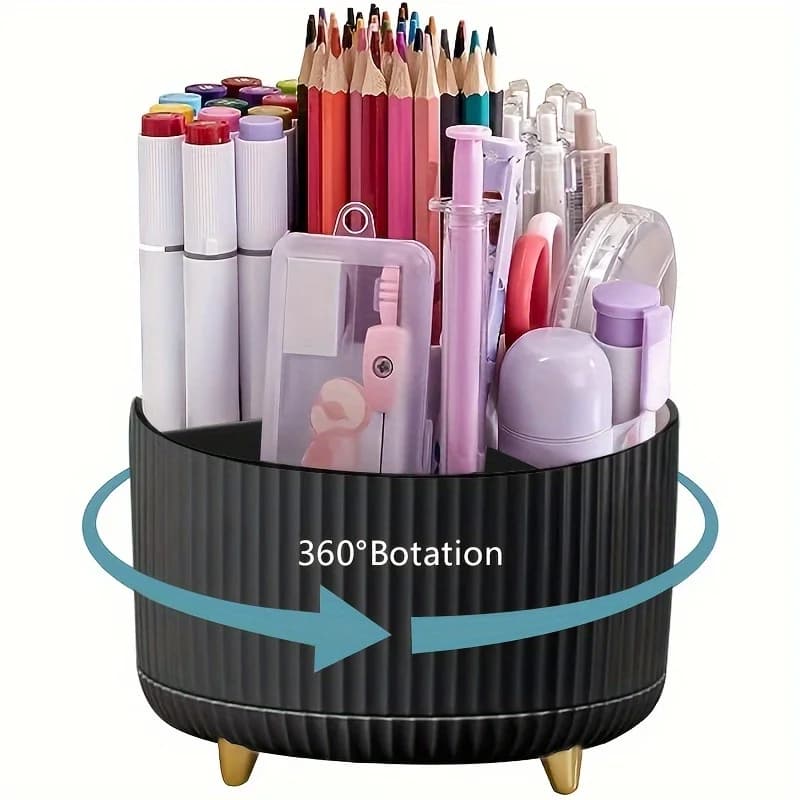 360 Rotating Desktop Pen Holder with 5 Slots