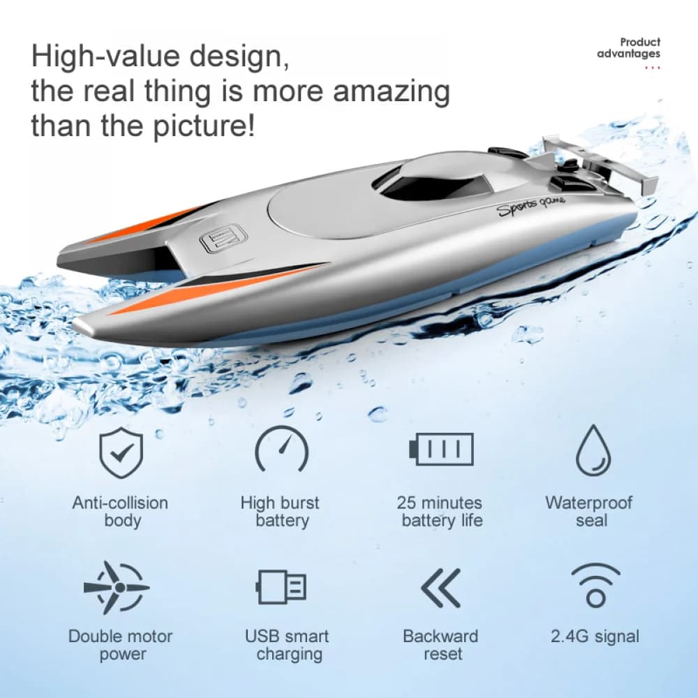 Dual Motor Remote Control Speedboat