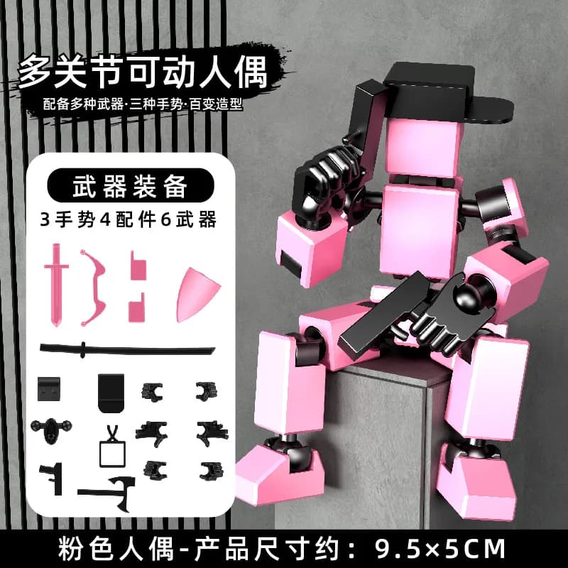 13-Piece Robot Action Figure Set with Accessories