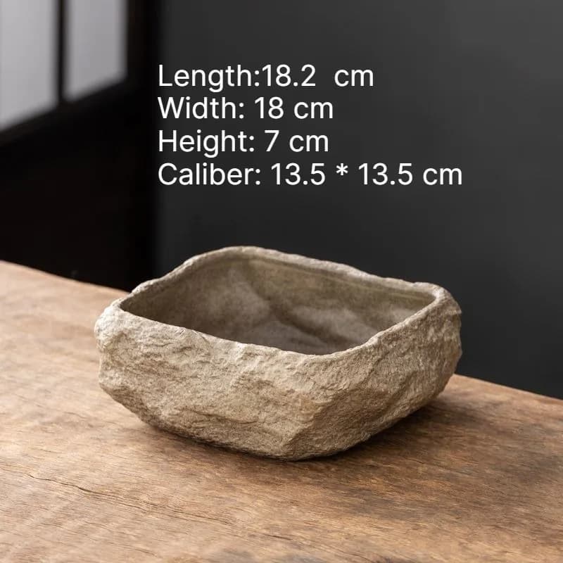 Ceramic Stone Texture Flower Pot