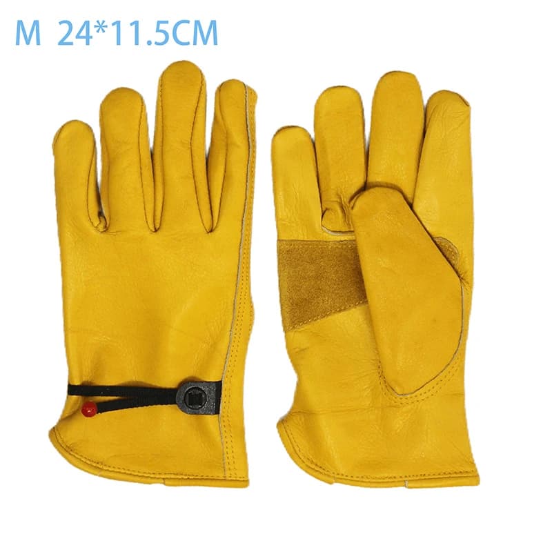 Yellow Cowhide Work Gloves