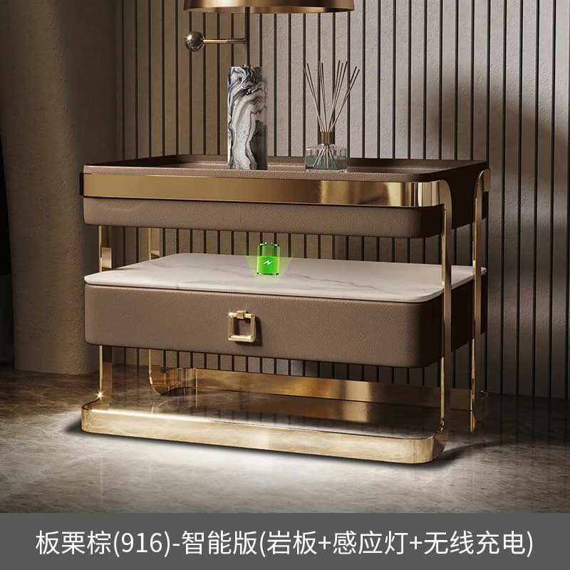 Aesthetic Simple Nightstand Modern Bedside Nordic Storage Nightstand Floor Luxury Mesita De Noche Dormitorio Home Furniture