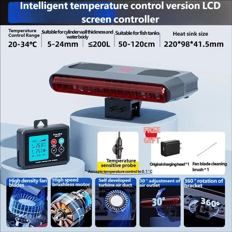 Aquarium Chiller Fan with Thermostat Control