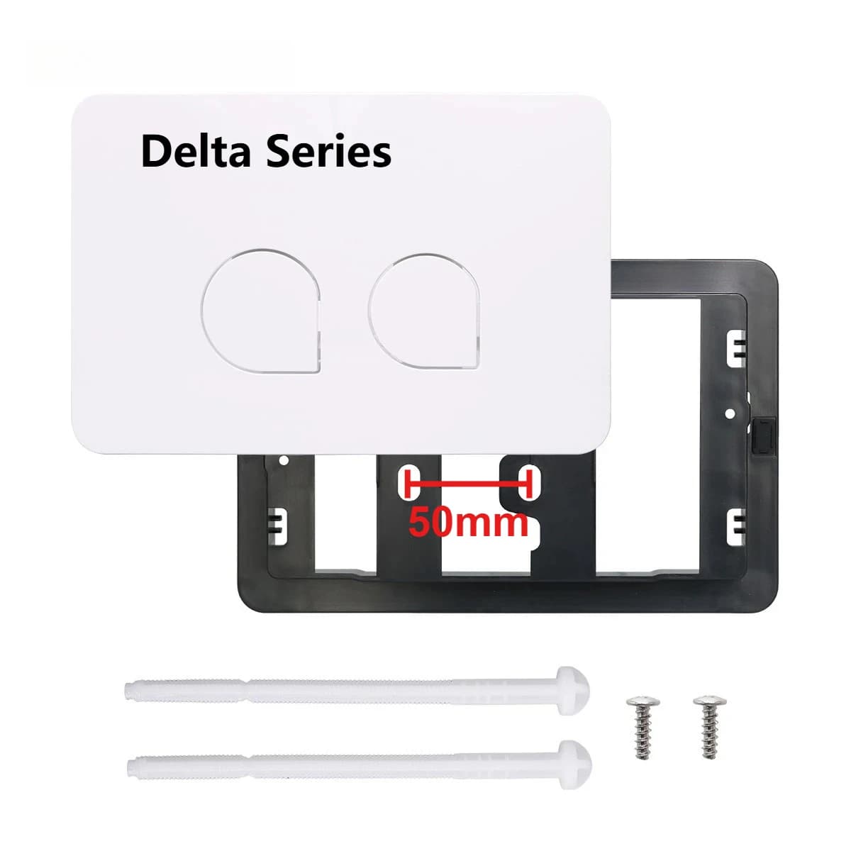 Delta 21 Toilet Plate , Dual Flush Toilet Pannel for Geberi-t Delta 50, Sigma01/ 20/ 30/ 50/ 60 Conceal Cistern Flushing Button